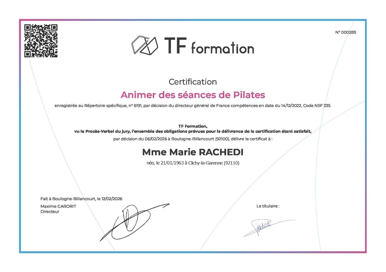 Certification Animer des séances de Pilates — TF Formation